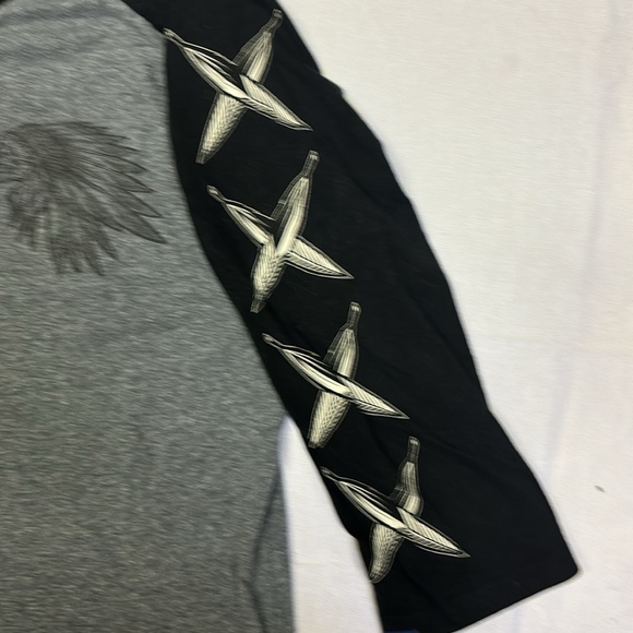 Vans Off the Wall Men’s Custom Gray Raglan Baseball T-Shirt XL - Picture 4 of 6